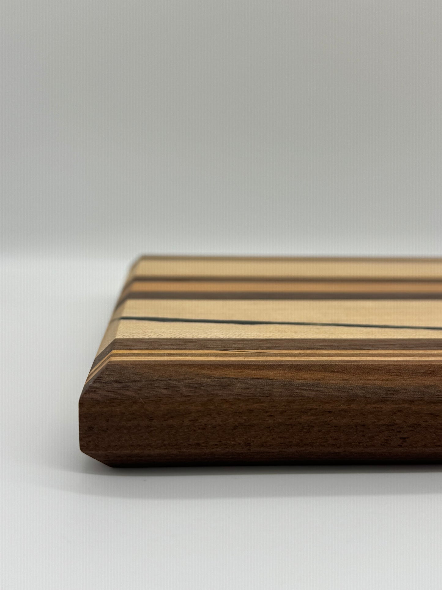 Maple with Walnut and Cherry Stripe