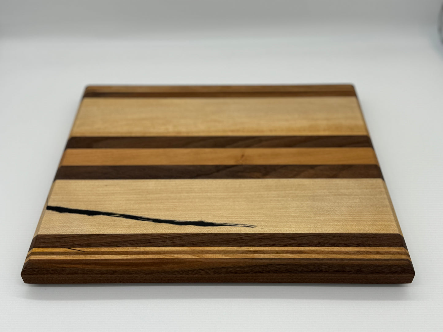 Maple with Walnut and Cherry Stripe