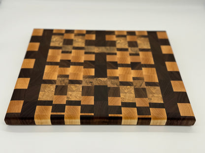 Walnut, Hard Maple, and Spalted Maple End Grain