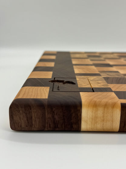 Walnut, Hard Maple, and Spalted Maple End Grain